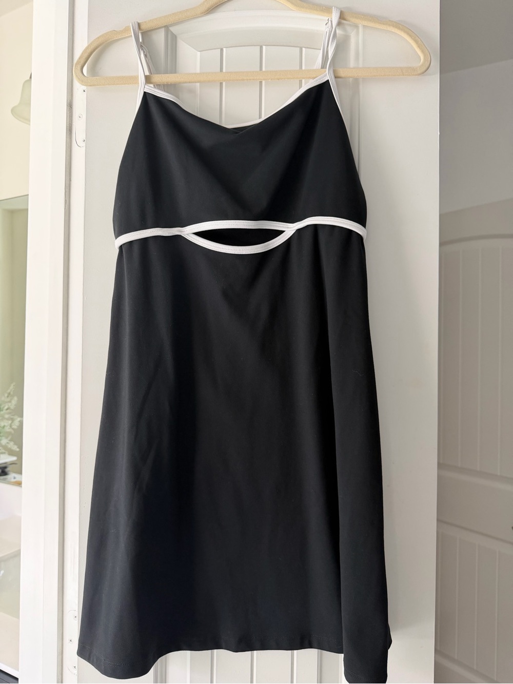 Black athletic  Dress with White Trim
